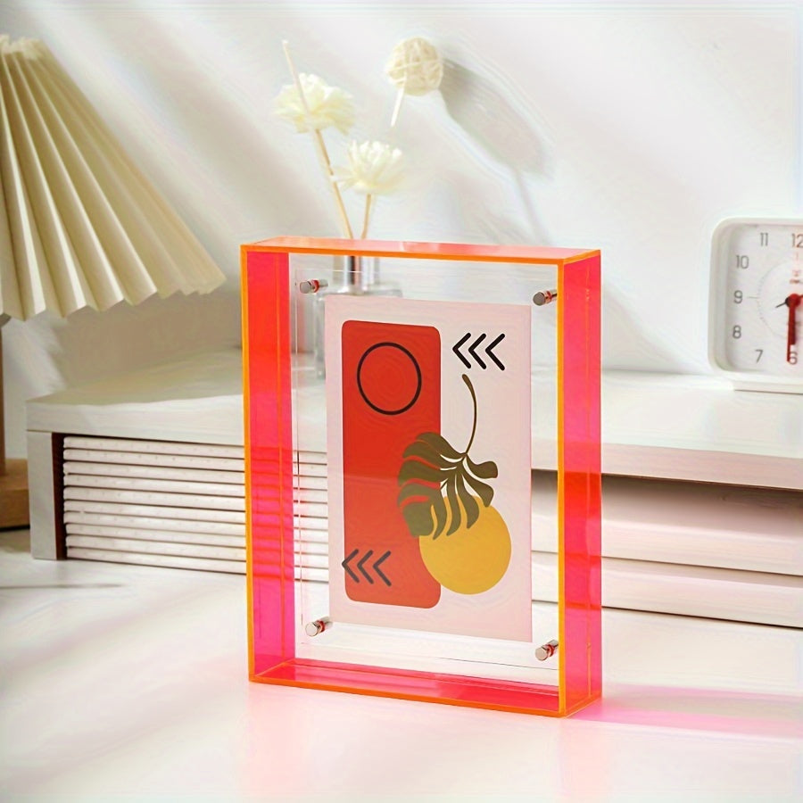 Skorter | Elegant Acrylic Picture Frame - Rectangular, Wall Mounting or Table Decoration for Wedding Pictures, Posters & Puzzles - No Power Needed, Home Decor