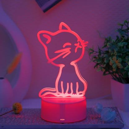 Skorter | GlowPaw - Touch-Controlled 3D Cat Night Light