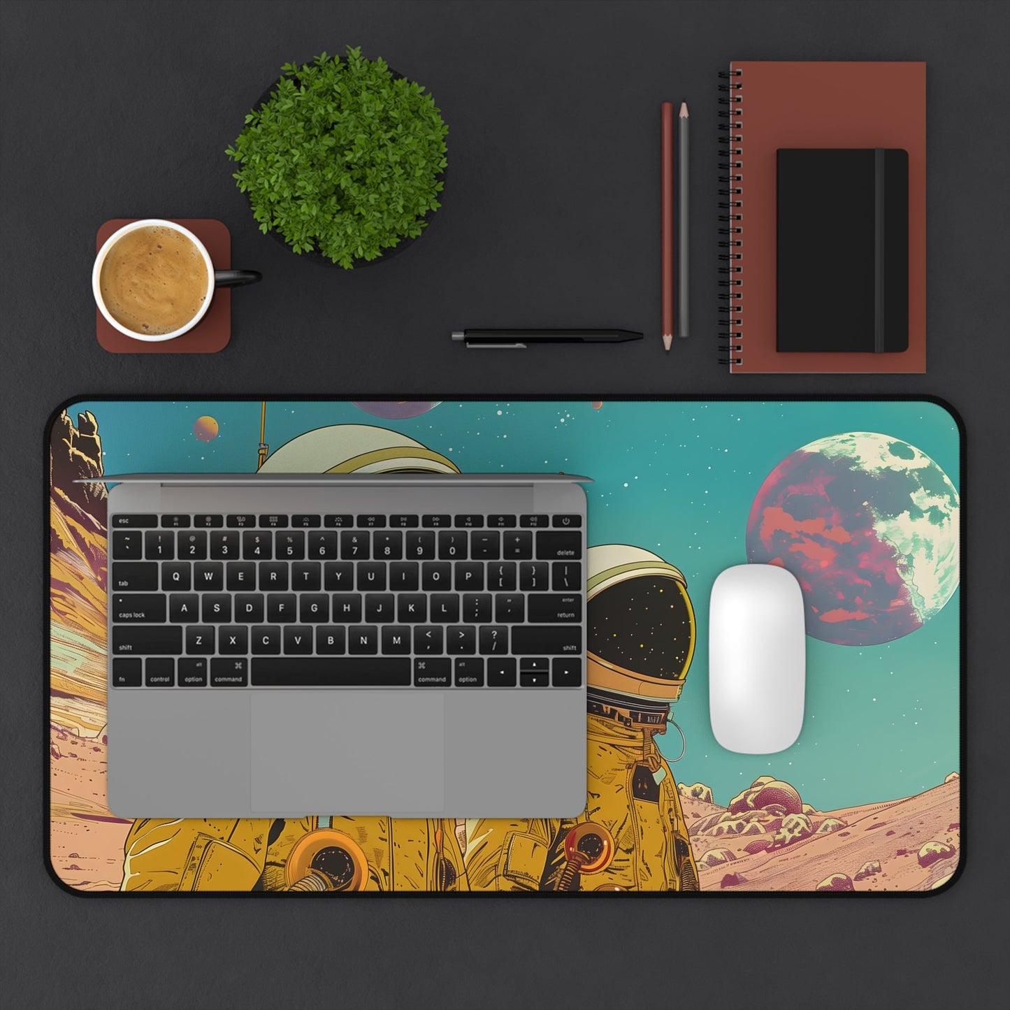 Skorter | Astronauts in Space Large Mouse Pad - 2 Sizes