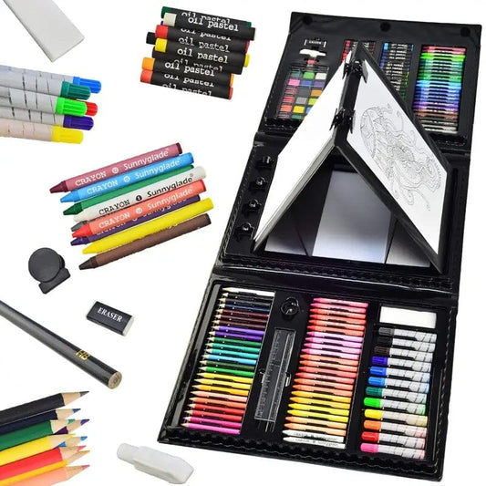 Skorter | 185-pieces: Double-sided Trifold Easel Art Set