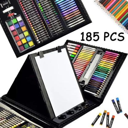 Skorter | 185-pieces: Double-sided Trifold Easel Art Set