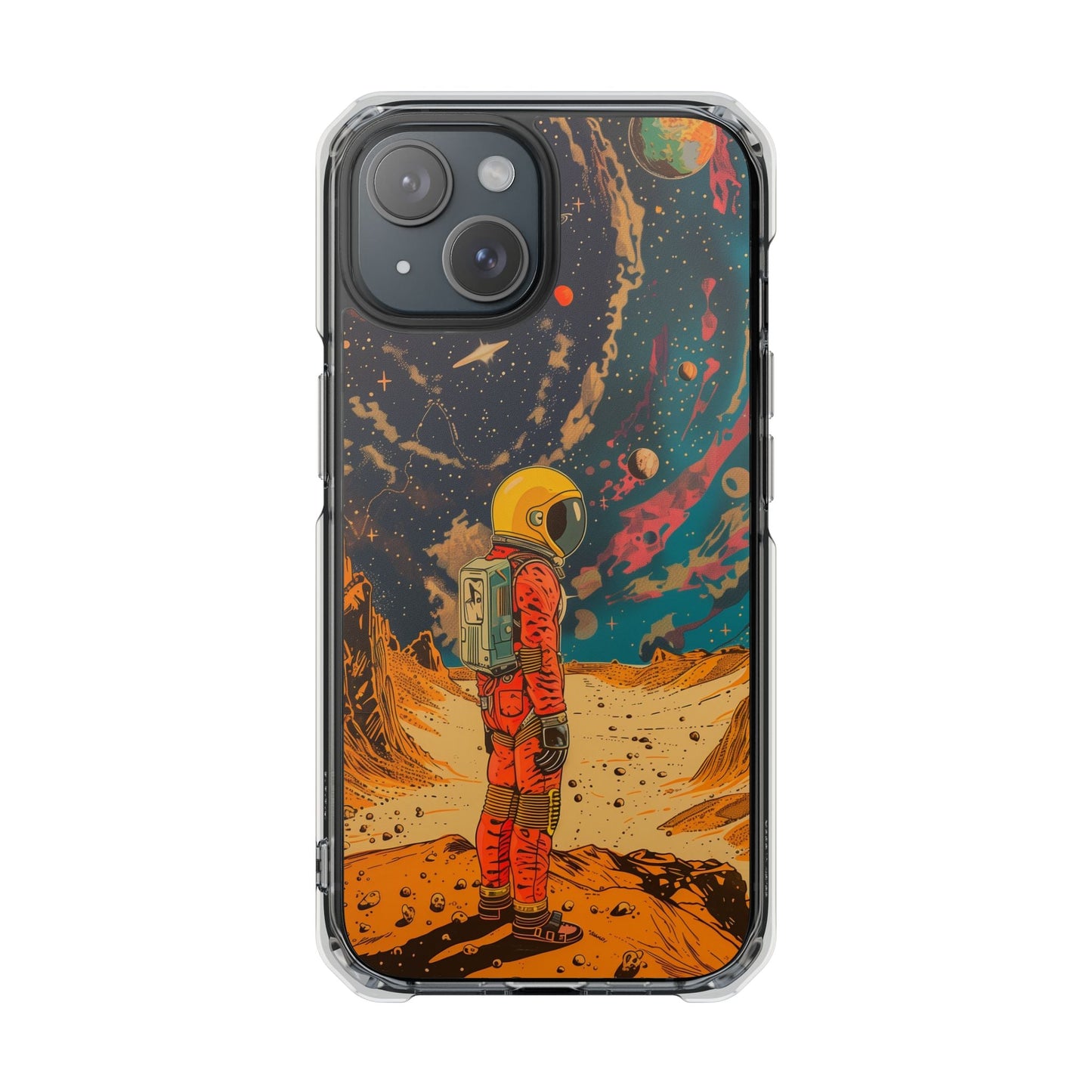 Skorter | Astronaut on Planet X Magnetic Clear Case for iPhone Series