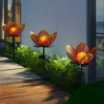 Skorter | Solar Garden Light Lotus Flower – Decorative LED Outdoor Lighting for Garden and Yard