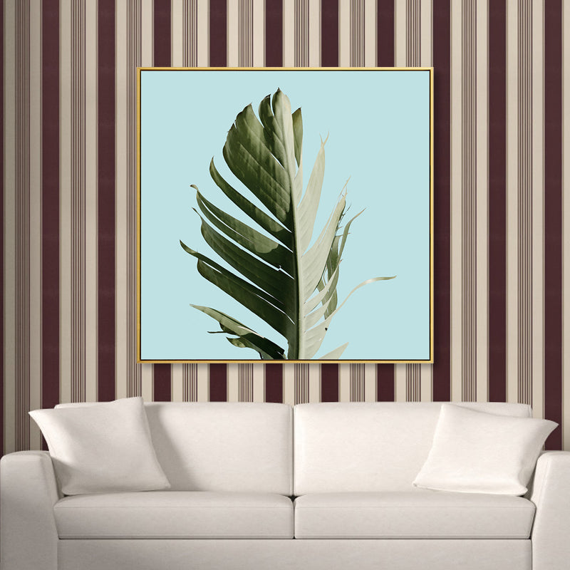 Skorter | Banana Leaf Canvas Tropics Aesthetics Botanics Wall Art Print in Green for Bedroom