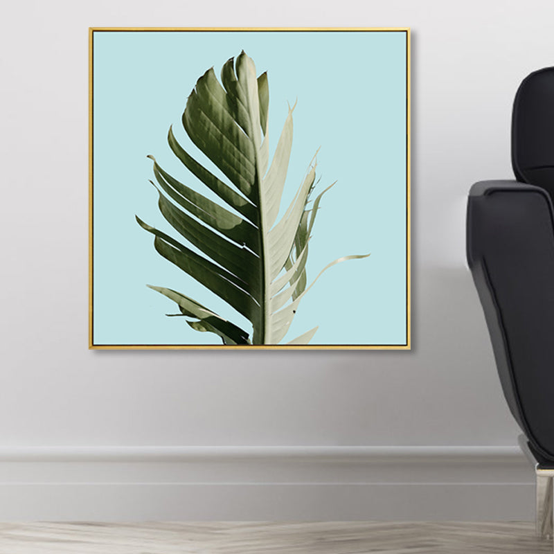 Skorter | Banana Leaf Canvas Tropics Aesthetics Botanics Wall Art Print in Green for Bedroom