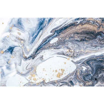 Skorter | Blue Novelty Carpet Polyester Abstract Carpet Pet Friendly Washable Non-Slip Carpet for the Living Room