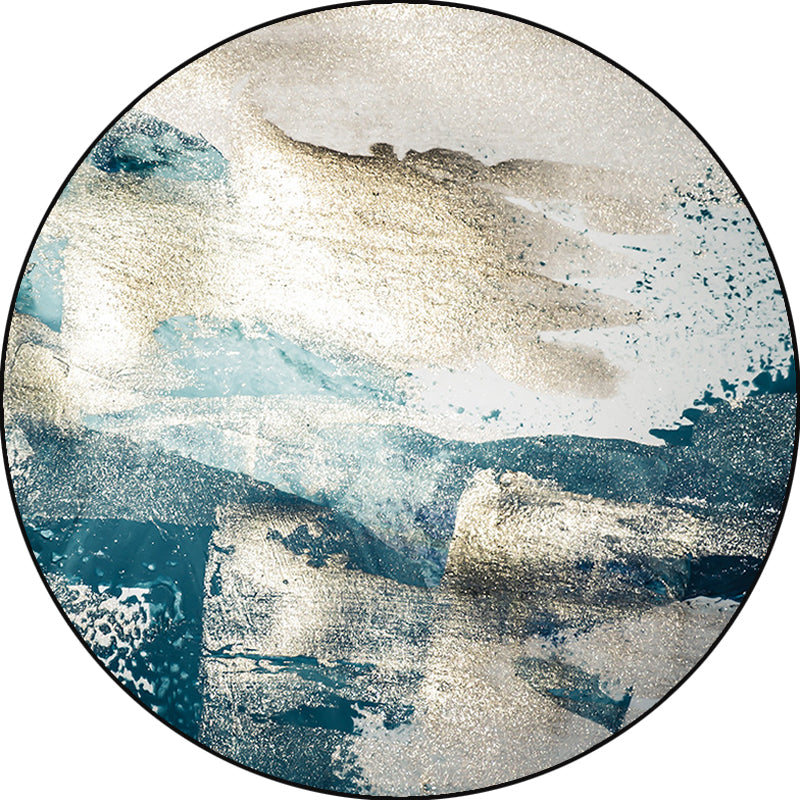 Skorter | Blue industrial carpet polyester abstract star pattern carpet pet-friendly washable non-slip carpet for the bedroom