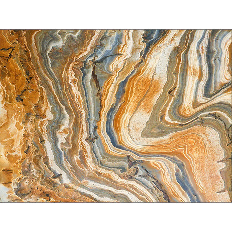 Skorter | Brown Living Room Rug Modernism Swirl Stripes Pattern Rug Synthetic Machine Washable Non-Slip Backing Rug