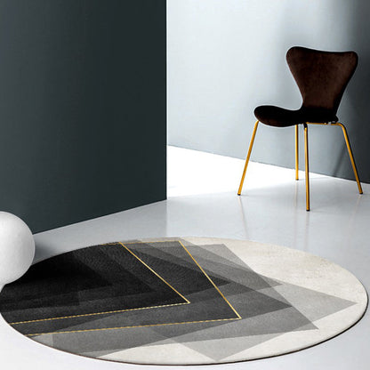 Skorter | Contemporary Bedroom Carpet Multicolor Abstract Rug Synthetic Washable Non-Slip Pet-Friendly Indoor Rug