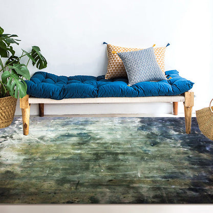 Skorter | Dark Grey Industrial Carpet Polyester Abstract Pattern Carpet Pet Friendly Non-Slip Washable Rug for Living Room