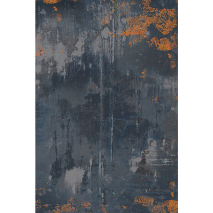 Skorter | Dark Grey Industrial Carpet Polyester Abstract Pattern Carpet Pet Friendly Non-Slip Washable Rug for Living Room