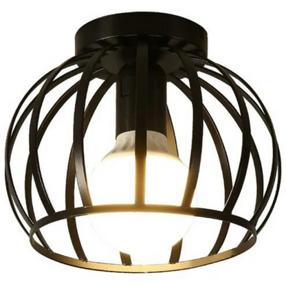 Skorter | Modern Loft-style Ceiling Lamp with Open Cage Design
