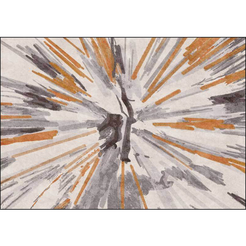 Skorter | Brown industrial carpet polyester radial pattern carpet pet-friendly washable non-slip carpet for the bedroom