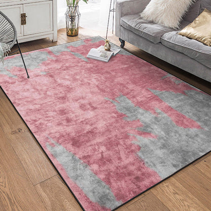 Skorter | Casual Industrial Area Rug Polyester Abstract Watercolor Pattern Carpet Washable Pet-Friendly Rug for Living Space