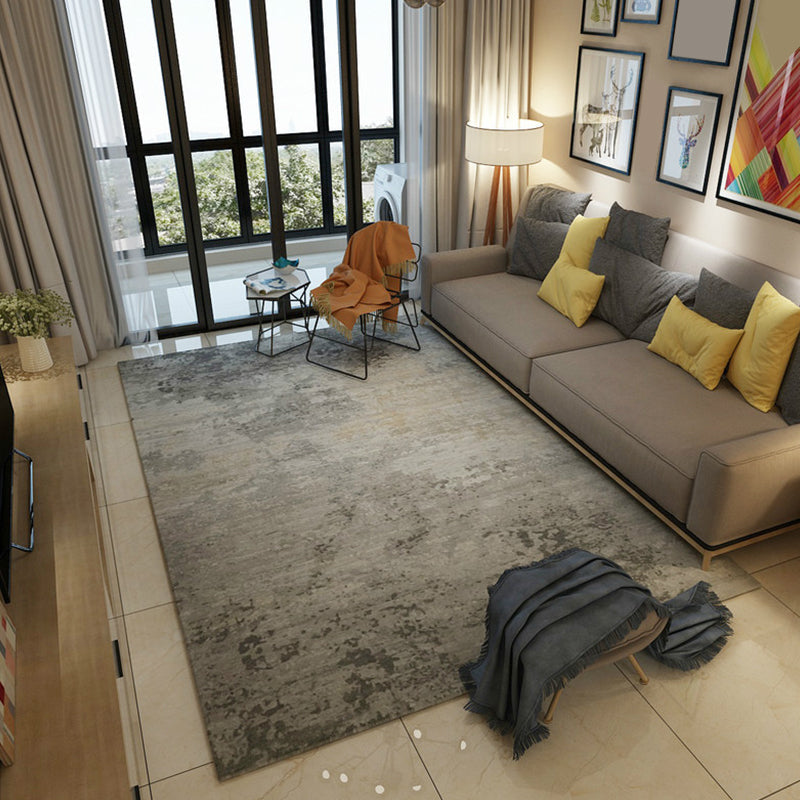 Skorter | Blue and Gray Living Room Rug Modern Abstract Indoor Rug Polyester Machine Washable Non-Slip Mat Area Rug