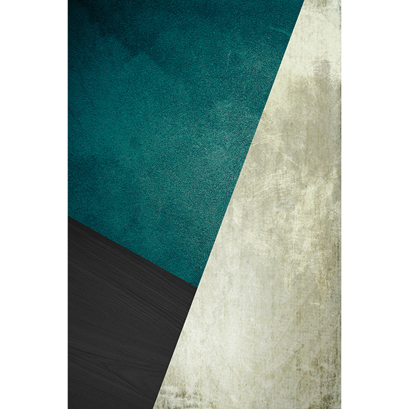 Skorter | Dark Color Simple Rug Polypropylene Color Block Geometric Carpet Non-Slip Pet-Friendly Rug for Home