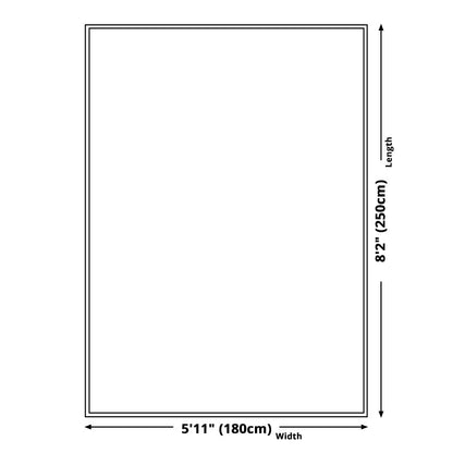 Skorter | Bold Living Room Rug Modern Color Blocking Rug Synthetic Stain Resistant Non-Slip Backing Rug