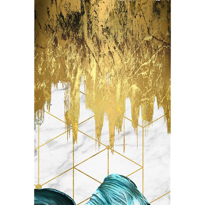 Skorter | Cyberpunk Living Room Carpet Multi Color Abstract Foil Streams Carpet Polyester Machine Washable Area Rug