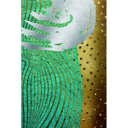 Skorter | Cyberpunk Living Room Carpet Multi Color Abstract Foil Streams Carpet Polyester Machine Washable Area Rug