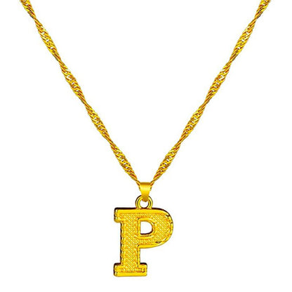 Skorter | 18K gold-plated initial letter necklace