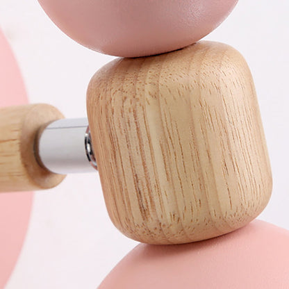 Skorter | Modern minimalistisk rund vägglampa i horn, aluminium och trä med 1 ljuskälla för sovrum 