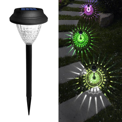 Skorter | Solar waterproof circular divergent light shadow design LED outdoor garden decorative light