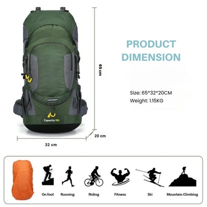 Skorter | 60L Waterproof Backpack – Ultimate Outdoor Backpack for All Adventures