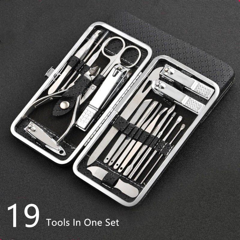 Skorter | 19 in 1 Stainless Steel Manicure Set Nail Clipper Kit