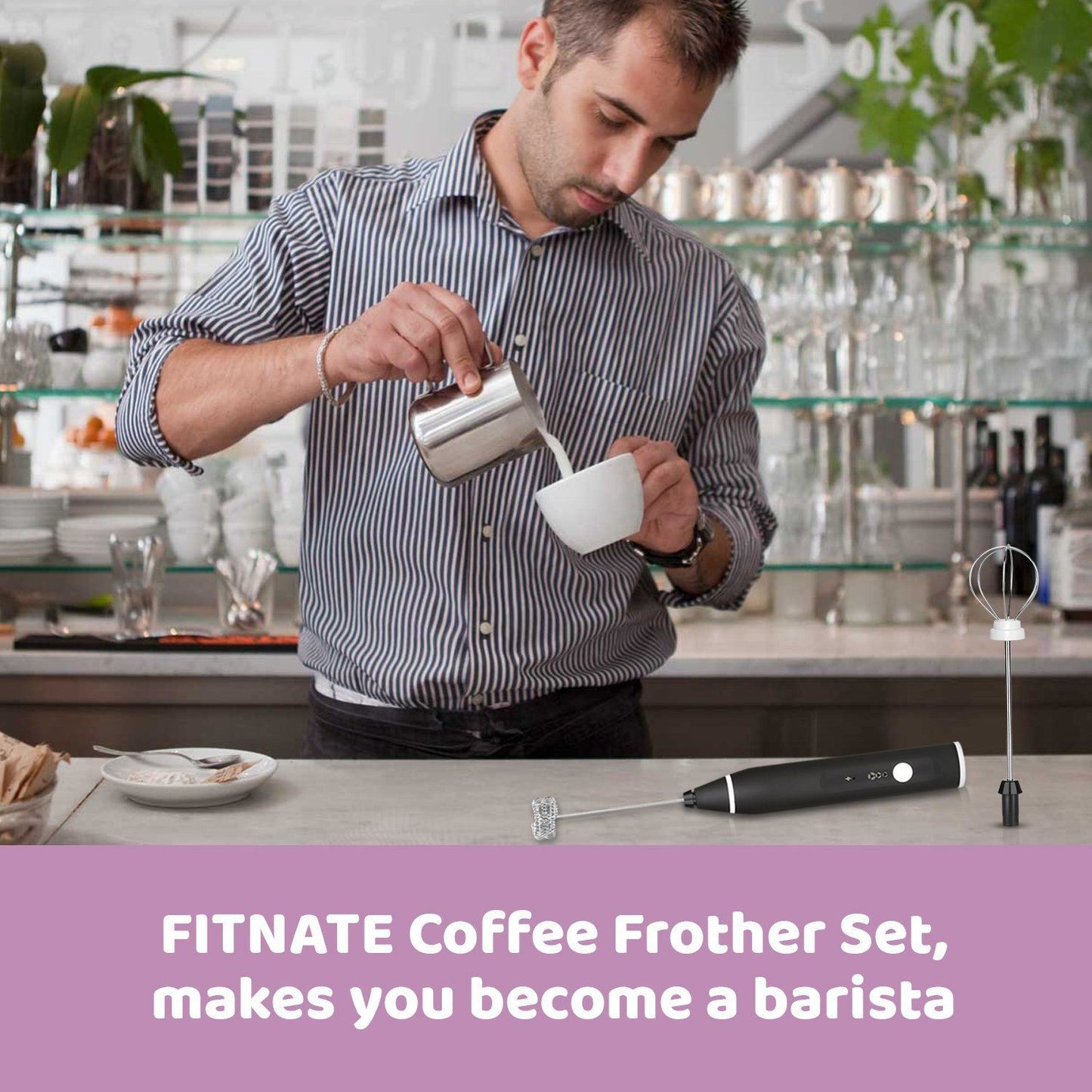 Skorter | 19-Pack: USB Electric Milk Coffee Frother Pitcher Set