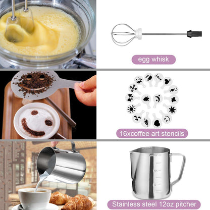 Skorter | 19-Pack: USB Electric Milk Coffee Frother Pitcher Set