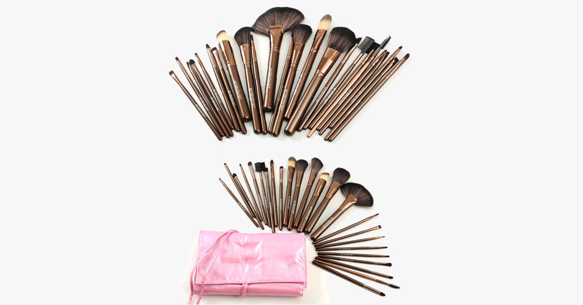 Skorter | 25 Piece Makeup Brush Set with Bag – The Perfect Makeup Companion