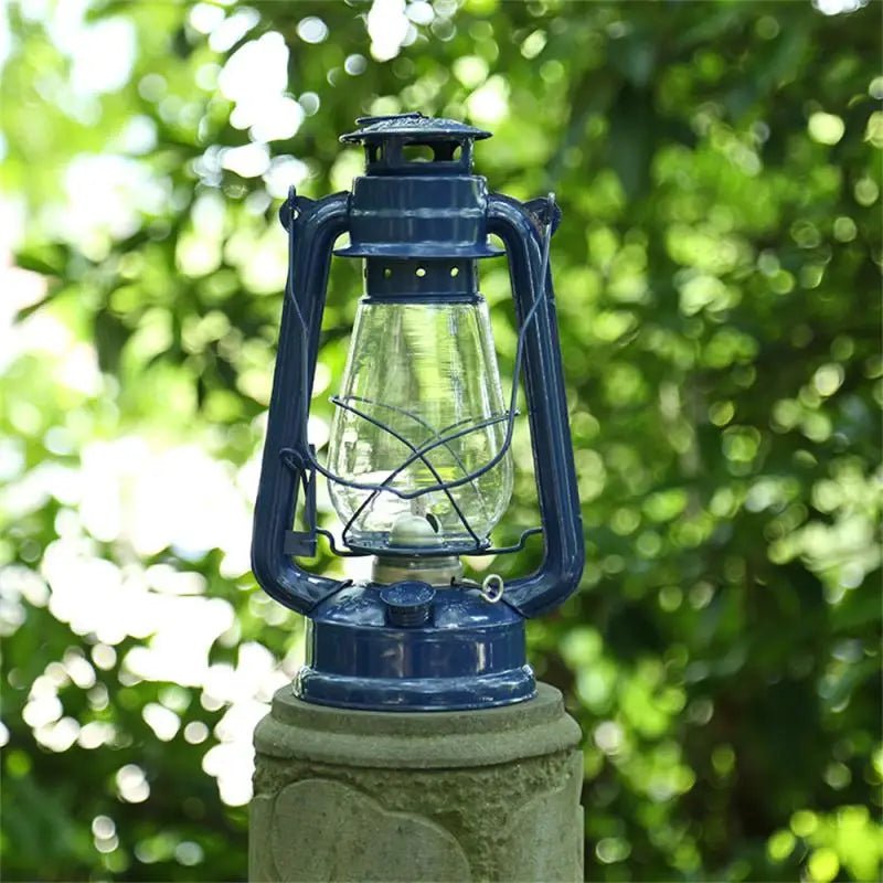 19/25cm Retro Outdoor Camping Kerosene Lamp Portable Lantern Bronze Colored Oil Lamp Vintage Photo Props Outdoor Camping Lights - SKØRTER
