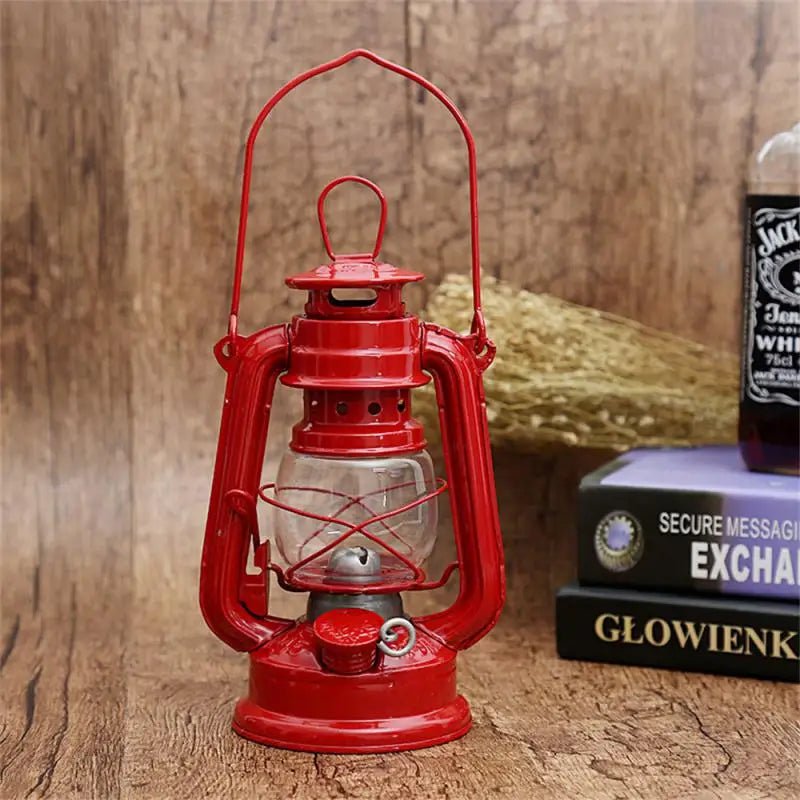 19/25cm Retro Outdoor Camping Kerosene Lamp Portable Lantern Bronze Colored Oil Lamp Vintage Photo Props Outdoor Camping Lights - SKØRTER