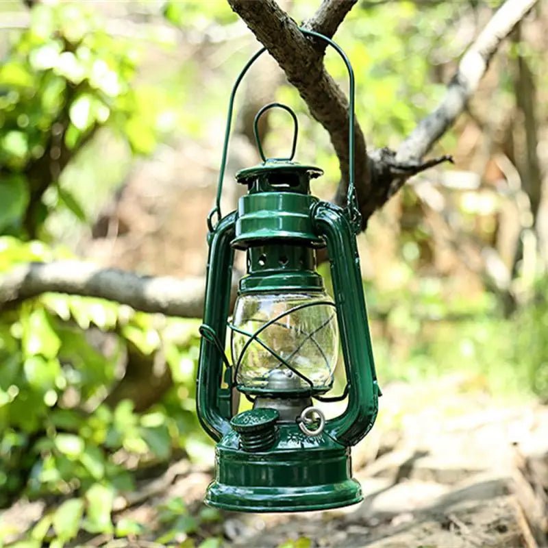19/25cm Retro Outdoor Camping Kerosene Lamp Portable Lantern Bronze Colored Oil Lamp Vintage Photo Props Outdoor Camping Lights - SKØRTER