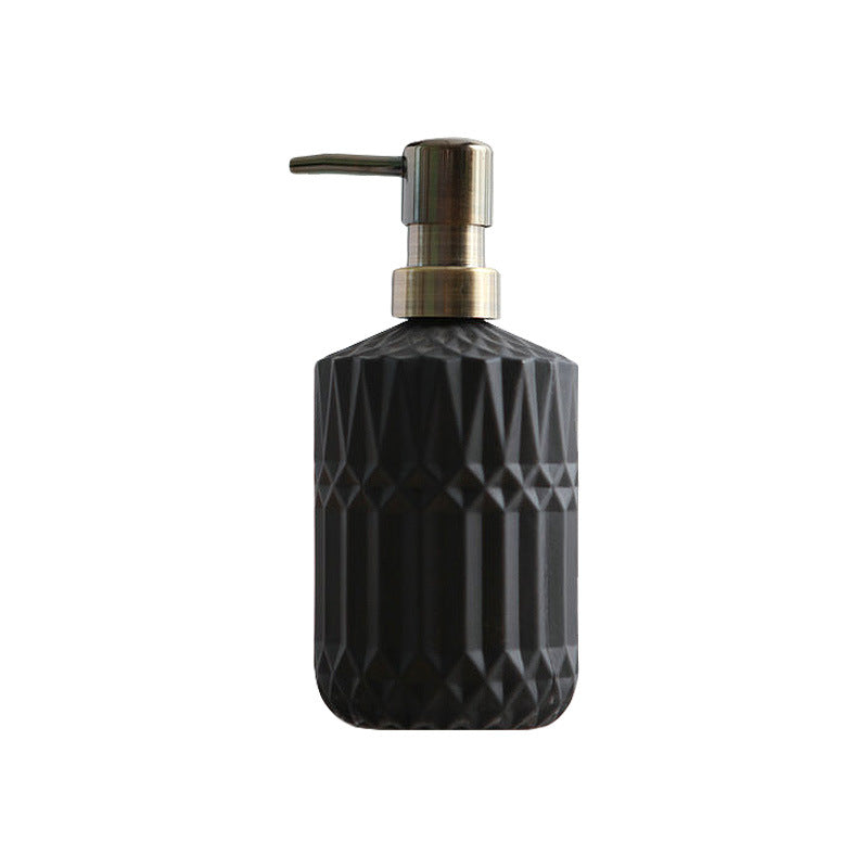 Skorter | Diamond Pattern Glass Soap Dispenser