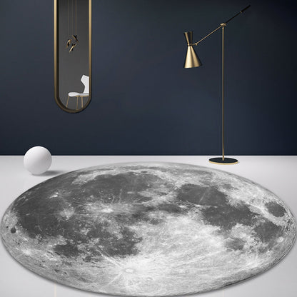 Skorter | Dark Industrial Area Rug Synthetic Abstract Oil Painting Print Rug Stain Resistant Carpet for Home Decor