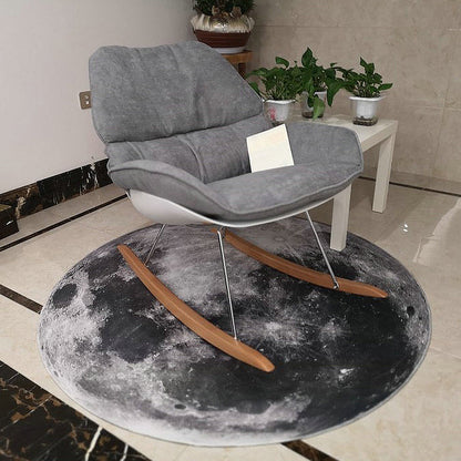 Skorter | Dark Industrial Area Rug Synthetic Abstract Oil Painting Print Rug Stain Resistant Carpet for Home Decor