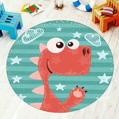 Skorter | Cartoon Kids Room Carpet Multi-Color Animals Carpet Polyester Washable Stain Resistant Non-Slip Bottom Carpet