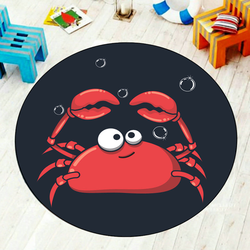 Skorter | Cartoon Kids Room Carpet Multi-Color Animals Carpet Polyester Washable Stain Resistant Non-Slip Bottom Carpet