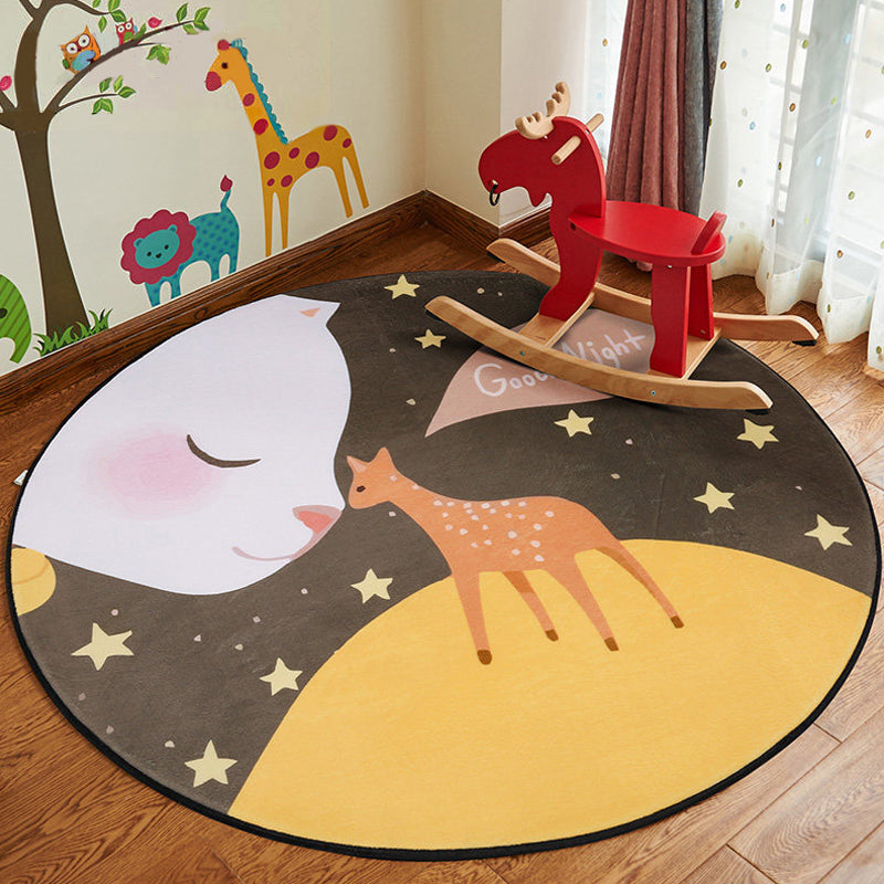 Skorter | Beautiful animal pattern rug pastel children's style rug polyester non-slip rug for the children's room