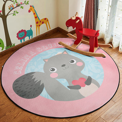 Skorter | Beautiful animal pattern rug pastel children's style rug polyester non-slip rug for the children's room