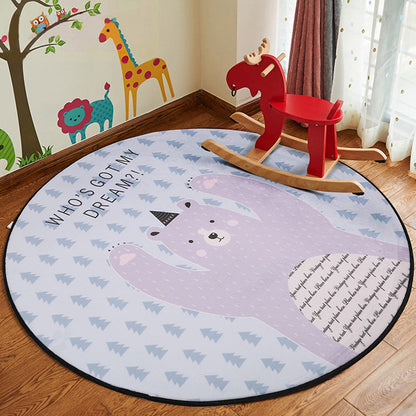 Skorter | Beautiful animal pattern rug pastel children's style rug polyester non-slip rug for the children's room