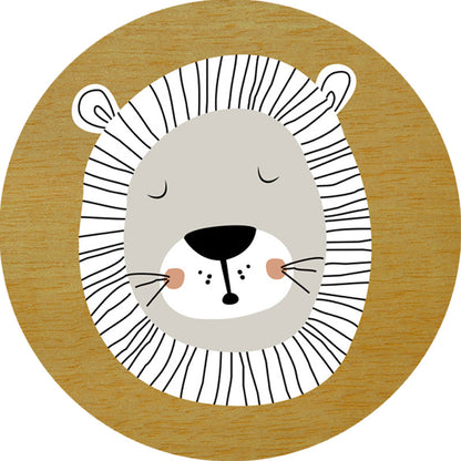 Skorter | Dark Color Cartoon Area Rug Synthetic Animal Head Carpet Stain Resistant Non-Slip Rug for Children's Room