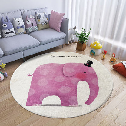Skorter | Cartoon Animal Indoor Carpet Soft Color Polyester Rug Non-Slip Backing Washable Rug for Children's Room