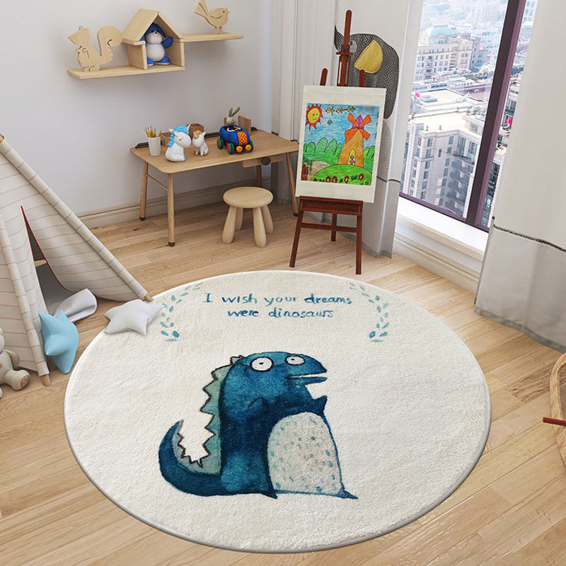 Skorter | Cartoon Animal Indoor Carpet Soft Color Polyester Rug Non-Slip Backing Washable Rug for Children's Room