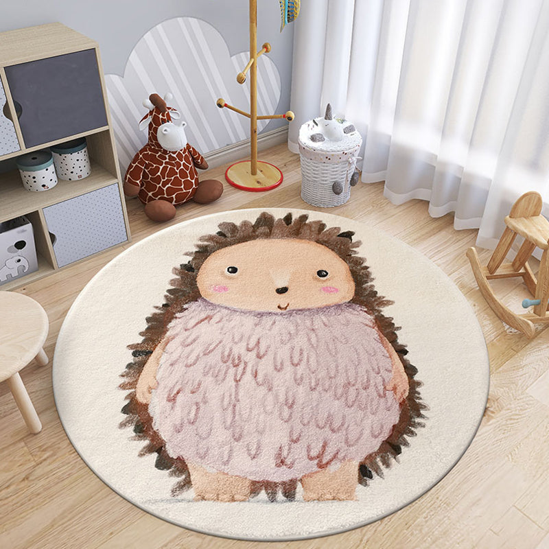 Skorter | Cartoon Animal Indoor Carpet Soft Color Polyester Rug Non-Slip Backing Washable Rug for Children's Room