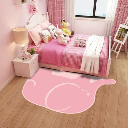 Skorter | Creative Pastel Cartoon Rug Synthetic Animal Pattern Rug Stain Resistant Non-Slip Carpet for Children's Bedroom
