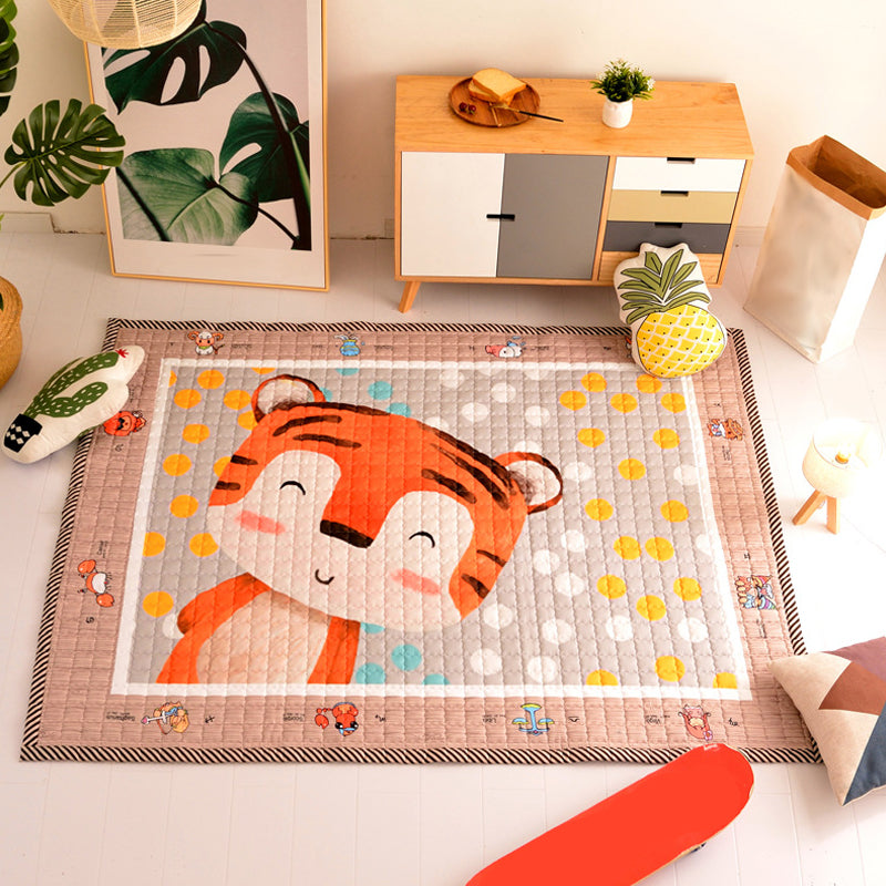 Skorter | Cute Cartoon Rug Bright Color Animal Indoor Rug Washable Non-Slip Area Carpet for Daycare