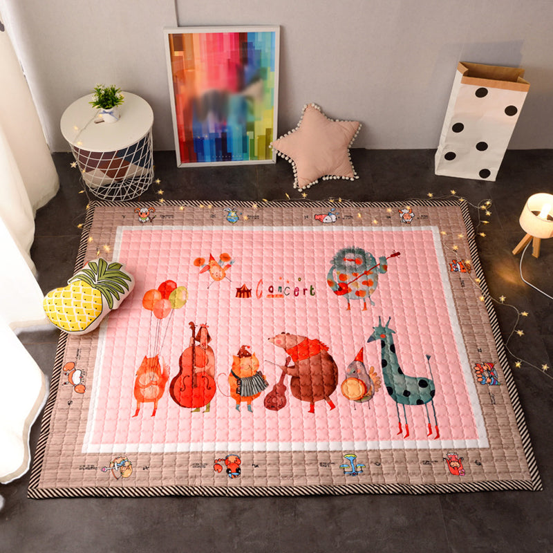 Skorter | Cute Cartoon Rug Bright Color Animal Indoor Rug Washable Non-Slip Area Carpet for Daycare