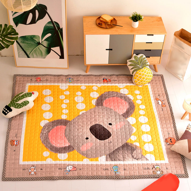 Skorter | Cute Cartoon Rug Bright Color Animal Indoor Rug Washable Non-Slip Area Carpet for Daycare